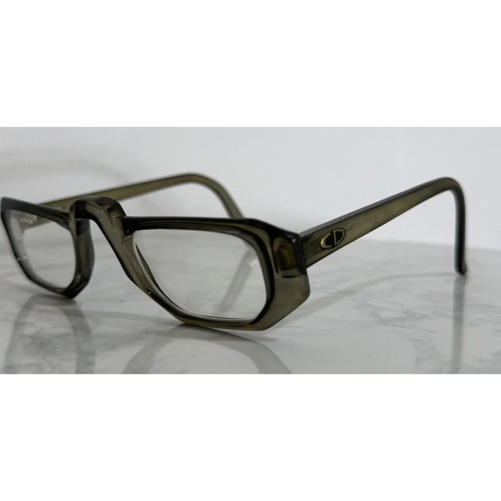 Christian Dior Optyl Eyeglass Frames Olive Green Geometric 2008 Austria
